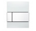 Tece Square przycisk spłukujący ze szkła do pisuaru; szkło białe, przyciski białe