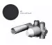 Zucchetti Element podtynkowy umywalkowy Czarny, soft touch