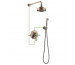 Omnires Art Deco system prysznicowy podtynkowy z deszczownicą brąz antyczny
