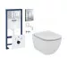 Grohe Ideal Standard Tesi Zestaw stelaż podtynkowy z miską WC wiszącą bezrantową AquaBlade i deską w/o (38827000 + T007901 + T352701)