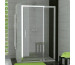 SanSwiss Top-Line S drzwi rozsuwane dwuczęściowe 140 cm prawa profil połysk, szkło przezroczyste