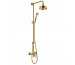 Omnires Art Deco system prysznicowy natynkowy z deszczownicą , złoto