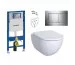Geberit Zestaw Stelaż podtynkowy Duofix + Miska wisząca WC Rimfree + Deska sedesowa wolnoopadająca (111.320.00.6 + 500.600.01.2 + 500.605.01.2)