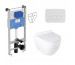 Ideal Standard Zestaw 6w1: Stelaż podtynkowy + Wc wiszący 53 Rimless z deską w/o + Przycisk (R020467 + R0123AA)