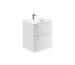 Koło Nova Pro Premium Zestaw umywalka z niskim rantem 55cm + szafka 2 szuflady, kolor biały połysk