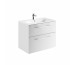 Koło Nova Pro Premium Zestaw umywalka z niskim rantem 80cm + szafka 2 szuflady, kolor biały połysk