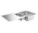 Grohe K500 zlewozmywak 1,5 komorowy odwracalny 100 x 50 cm ze stali szlachetnej