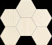 Tubądzin Mozaika ścienna Horizon hex ivory 28,9x22,1 Gat.1