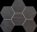 Tubądzin Mozaika ścienna Horizon hex black 28,9x22,1 Gat.1