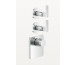 Gessi Inciso Shower bateria podtynkowa termostatyczna o dużym przepływie montaż pion/poziom 2-drożna Chrome