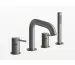 Gessi 316 Bath-Shower Bateria wannowa 4-otw 1,50 m wężem oraz słuchawką anticalc Steel Brushed