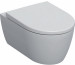 Geberit iCon Zestaw wiszącej miski WC, lejowa, B35.5cm, H37.5cm, T53cm, ukryte mocowania, Rimfree, z deską sedesową, moc