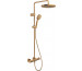 Duravit Shower System prysznicowy natynkowy z deszczownicą 24cm brąz szczotkowany