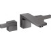 Axor Edge 3-otworowa bateria umywalkowa z wylewką 190 mm i kompletem odpływowym Push-Open, ścienna,Czarny Chrom Polerowany