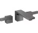 Axor Edge 3-otworowa bateria umywalkowa z wylewką 190 mm i kompletem odpływowym Push-Open, ścienna,Czarny Chrom Polerowany