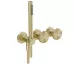 Gessi Origini bateria podtynkowa prysznicowa dwudrożnej z uchwytem na słuchawkę prysznicową do wkładów o różnym wykończeniu art 66600 i art 66602 Brass Brushed PVD