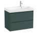 ONA Zestaw łazienkowy UNIK 2 szuflady z umyw asym po prawej 800mm, zielony mat - 900274_O1