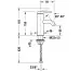 Duravit C.1 jednouchwytowa bateria umywalkowa S (155 mm) bez korka automatycznego, chrom - 729381_T1