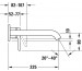 Duravit C.1 BATERIA UMYWALKOWA PODTYNKOWA ELEMENT ZEWNĘTRZNY WYLEWKA 225 MM chrom - 729389_O3