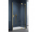 SanSwiss Cadura Gold Drzwi prysznicowe jednoczęściowe wahadłowe prawe z elementem stałym 140 cm Aquaperle szkło przezroczyste/złoty połysk - 838965_O1