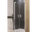 SanSwiss Cadura drzwi wachadłowe dwuczęściwe 90 cm profil połysk, szkło przezroczyste - 787029_O1