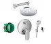 HANSGROHE Rebris S bateria, zestaw prysznicowy podtynkowy z deszczownicą Verins (72466000 + 01800180 +26691400 + 26271000) - 467732_O1