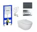 Geberit Roca Meridian Zestaw Miska WC wisząca z deską w/o i stelażem Geberit Duofix Basic (A34H242000 +111.170.00.1 +115.119.21.1) - 522591_O1