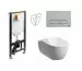 Koło Slim2 Koło Modo Zestaw Stelaż podtynkowy z Miska WC wiszącą i deską wolnoopadającą (99640000 + 94183002 + L39123000) - 571592_O1