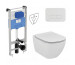 Ideal Standard Tesi Zestaw Stelaż podtynkowy z miską WC wiszącą bezrantową i deską w/o (R020467 + R0123AA + T350301 + T352701) - 773415_O1