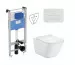 Ideal Standard Roca Gap Zestaw Stelaż podynkowy z miską WC wiszącą i deską wolnoopadającą (R020467 + R0123AA + A34H472000) - 773445_O1