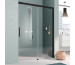 Kermi Nica Drzwi prysznicowe wnękowe przesuwne prawe 120 cm KermiClean szkło przezroczyste/czarny mat - 840278_O1