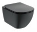 Ideal Standard Ideal Standard Tesi Zestaw miska WC wisząca + deska w/o czarny - 833794_O1