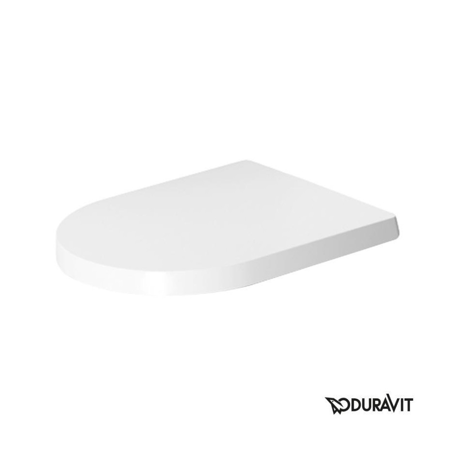 Duravit ME by Starck Deska sedesowa wolnoopadająca biała/biała jedwabny mat - 790024_O1