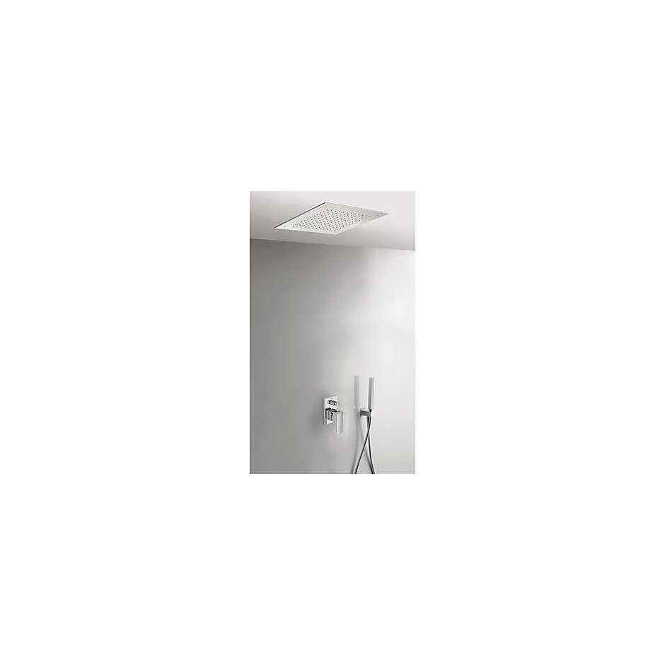 Tres Cuadro-Tres kompletny zestaw prysznicowy podtynkowy deszczownica 380x380 mm chrom - 524972_O1