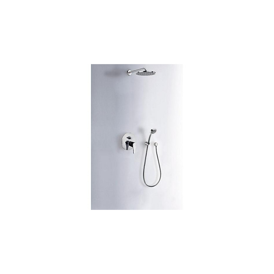 Tres Eco-Tres kompletny zestaw prysznicowy podtynkowy deszczownica średnica 200 mm chrom - 612930_O1