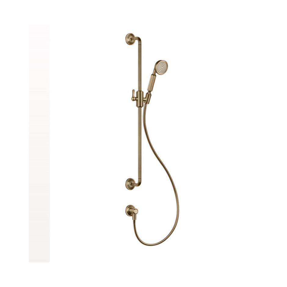 Gessi Venti20 zestaw prysznicowy ze słuchawką anticalc 1,50 m wężem i wylotem wody Warm Bronze Br. PVD
