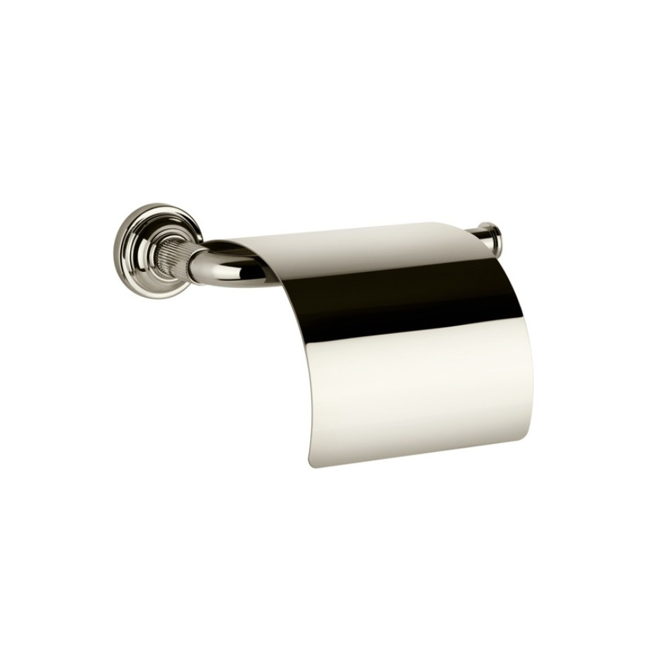 Gessi Venti20 Accessories Uchwyt ścienny na papier w rolce z pokrywą Nickel PVD