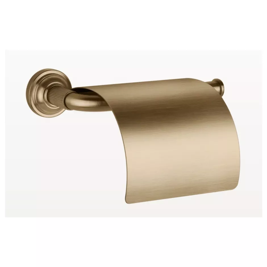 Gessi Venti20 Accessories Uchwyt ścienny na papier w rolce z pokrywą Warm Bronze Br. PVD