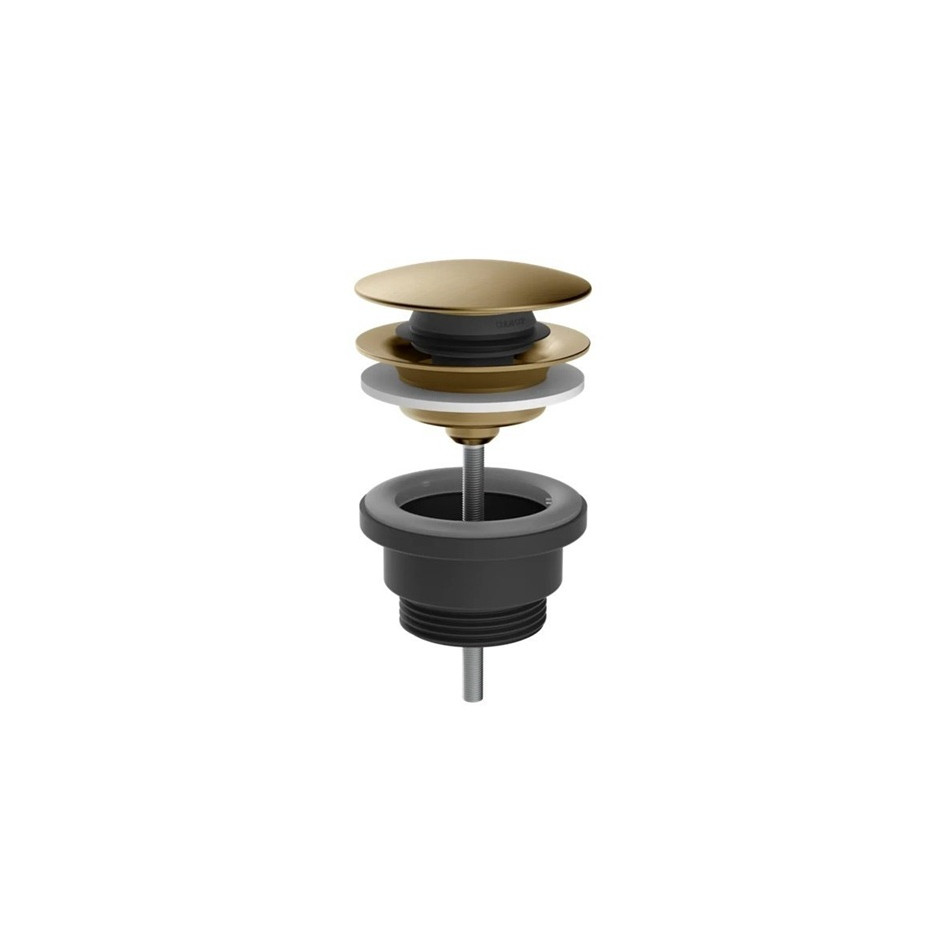 Gessi 2 w 1 odpływ umywalkowy „Stop&Go” odkręcany i wymienny mechanizm zawsze otwarty Warm Bronze Br. PVD
