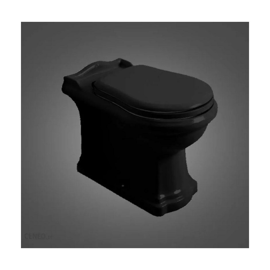 Kerasan Retro miska WC stojąca odpływ poziomy czarny - 765766_O1