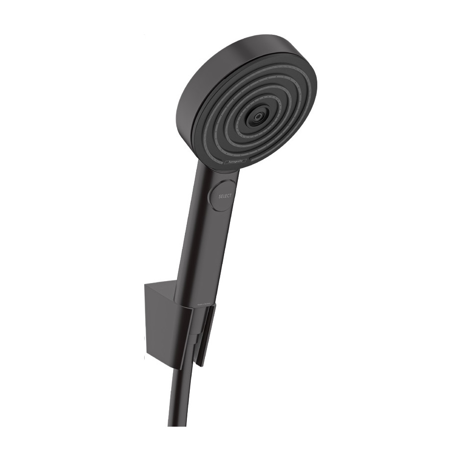 Hansgrohe Pulsify Select S Punktowy zestaw prysznicowy 105 3jet Relaxation EcoSmart z wężem 125 cm Czarny Matowy