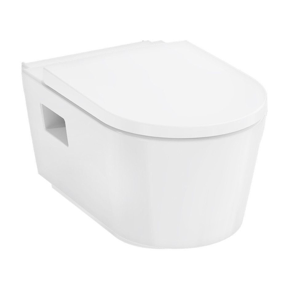 Hansgrohe EluPura Original S Miska wisząca WC 540 AquaChannel Flush z deską WC biały