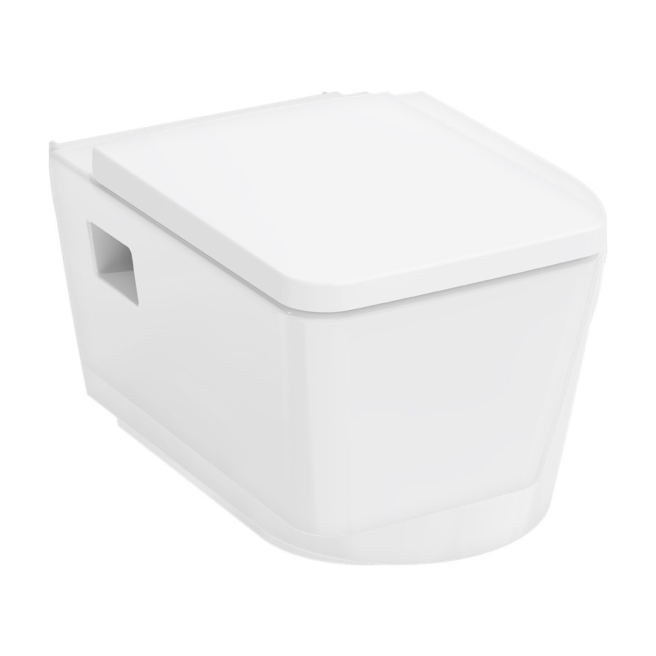 Hansgrohe EluPura Original Q Miska wisząca WC 540 AquaChannel Flush z deską WC biały