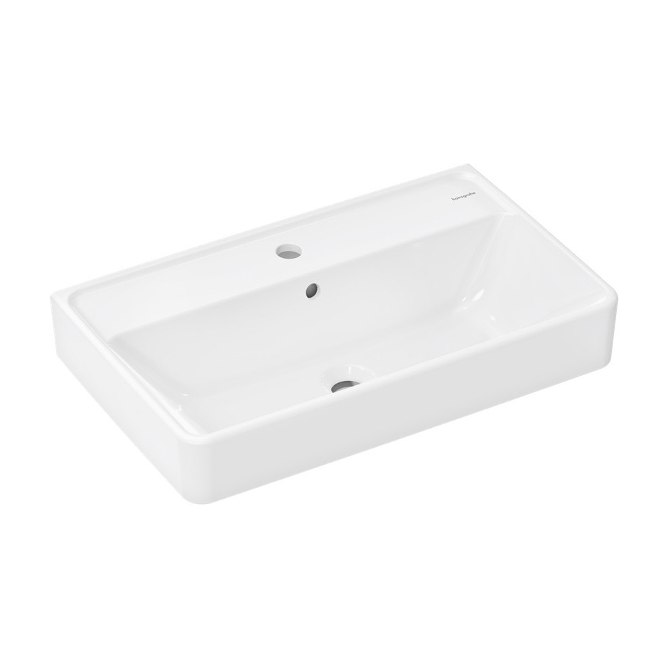 Hansgrohe Xanuia Q Umywalka wisząca Compact 650/390 1/o na bat. z przelewem biały