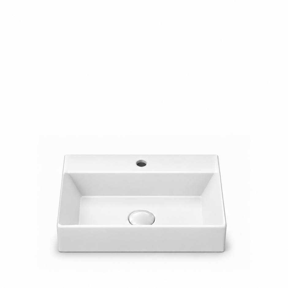 HushLab Small Umywalka nablatowa  z otworem 40x30x11 Biały