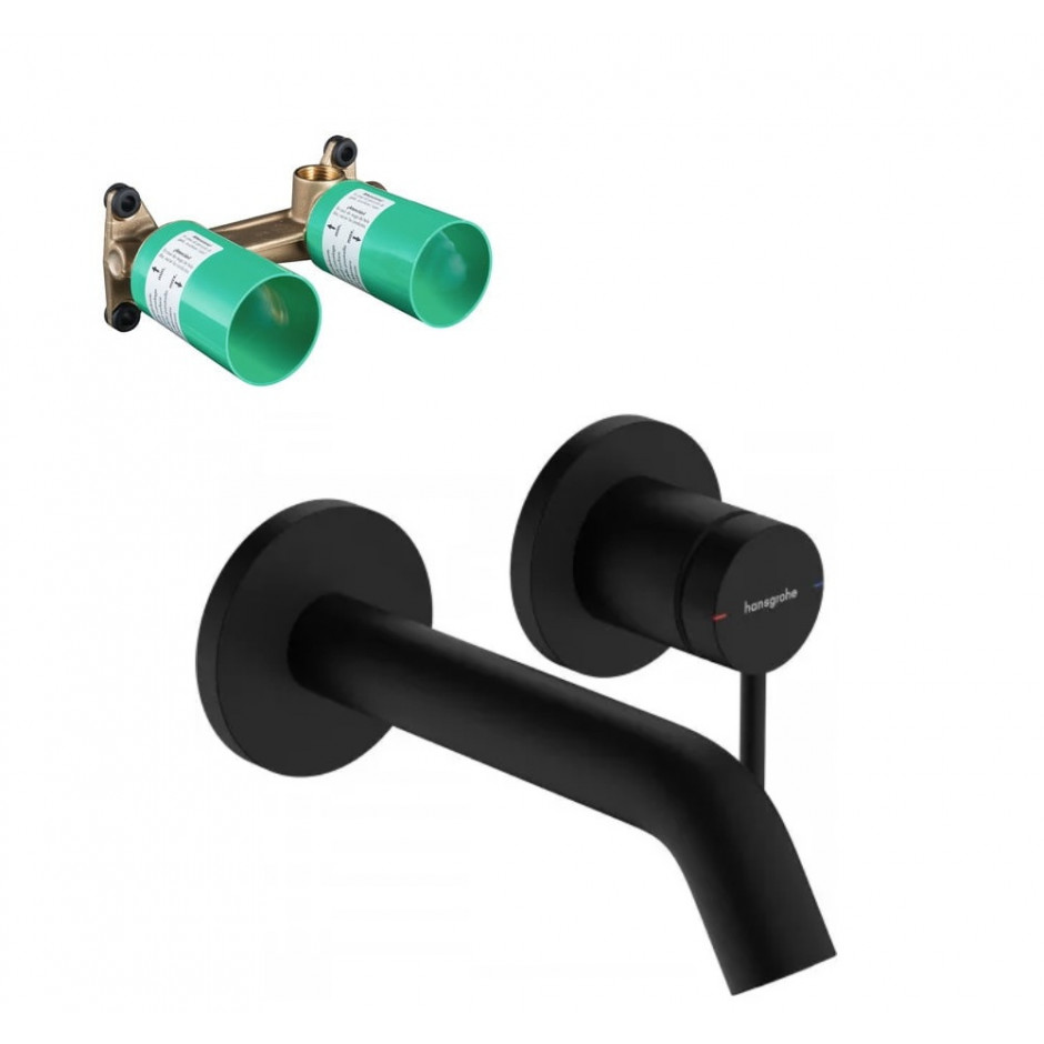 Hansgrohe Tecturis S Zestaw Bateria umywalkowa podtynkowa 2-otw. +el. wew. do baterii umywalkowej czarny mat