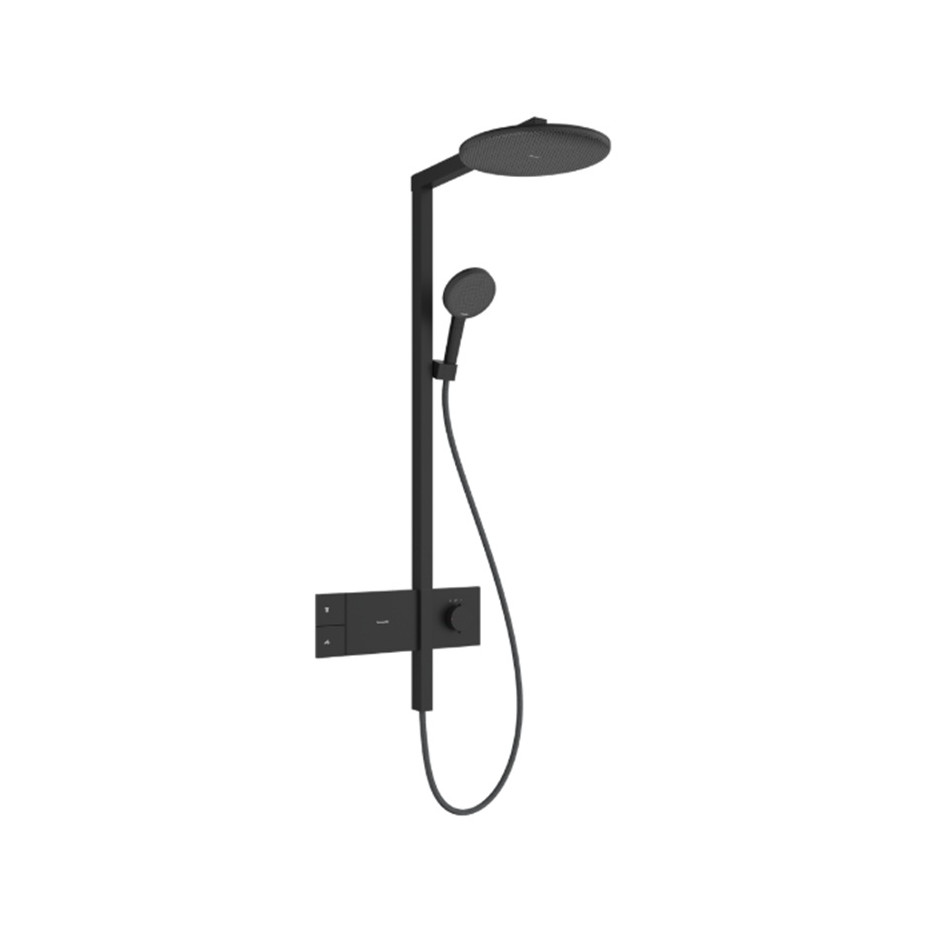 Hansgrohe Raindance Alive S Komplet prysznicowy 300 1jet EcoSmart z term. ShowerSelect Comfort Czarny Matowy