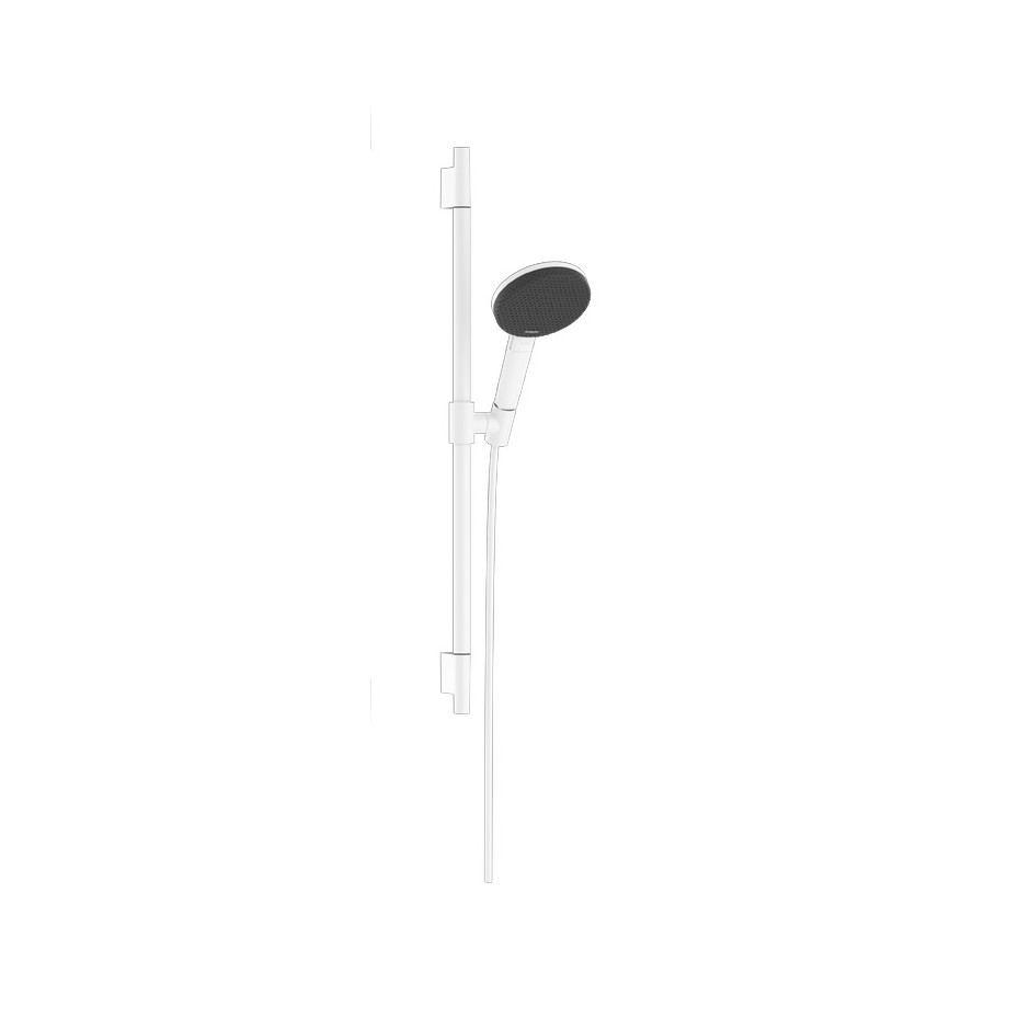 Hansgrohe Raindance Alive Select S Zestaw prysznicowy 125 3jet EcoSmart z drążkiem Unica S Puro 65 cm Biały Matowy