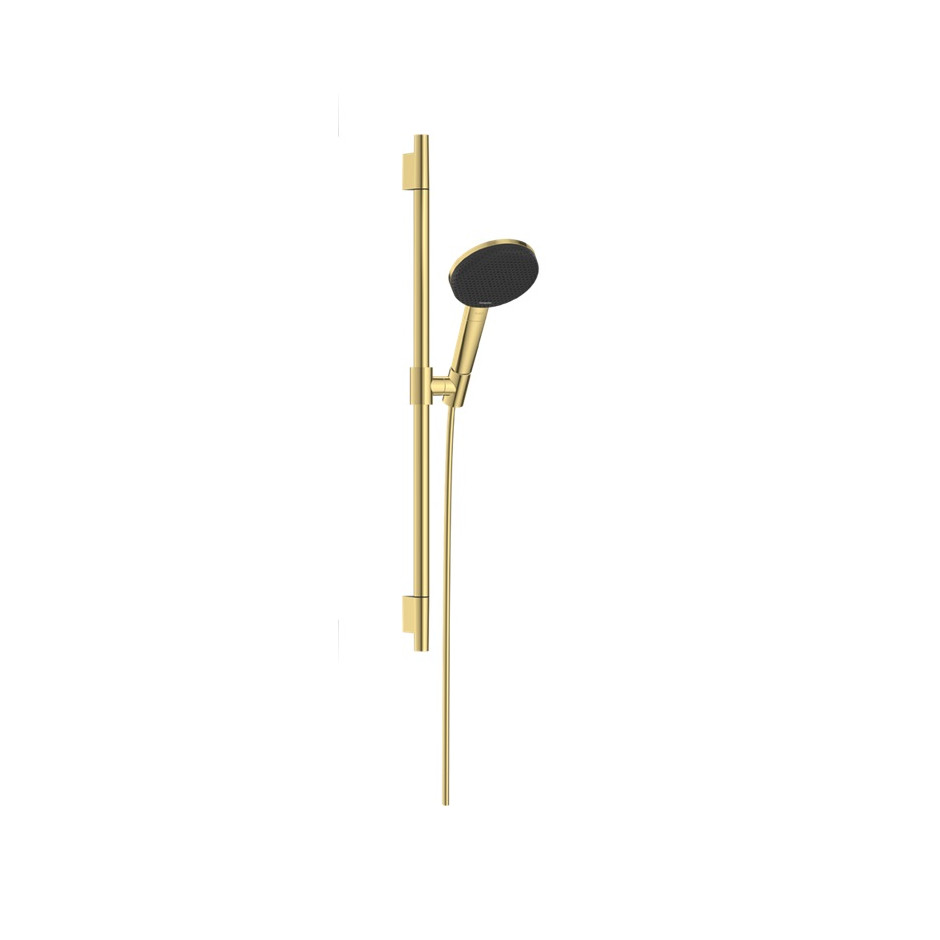 Hansgrohe Raindance Alive Select S Zestaw prysznicowy 125 3jet EcoSmart z drążkiem Unica S Puro 65 cm Złoty Optyczny Polerowany