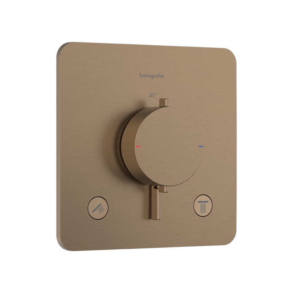 Hansgrohe Ecostat Comfort Q Bateria termostatyczna do 2 odbiorników, podtynkowa Brąz Szczotkowany
